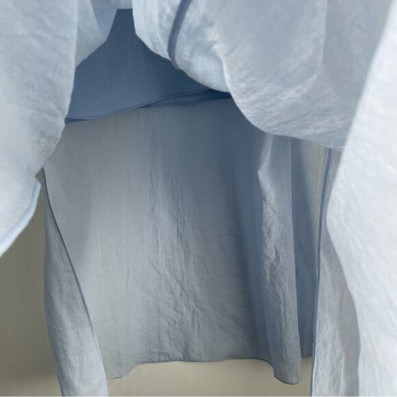 🆕 Theory Organic cotton baby blue midi dress NWT size 2 flowy short sleeves - Picture 11 of 11